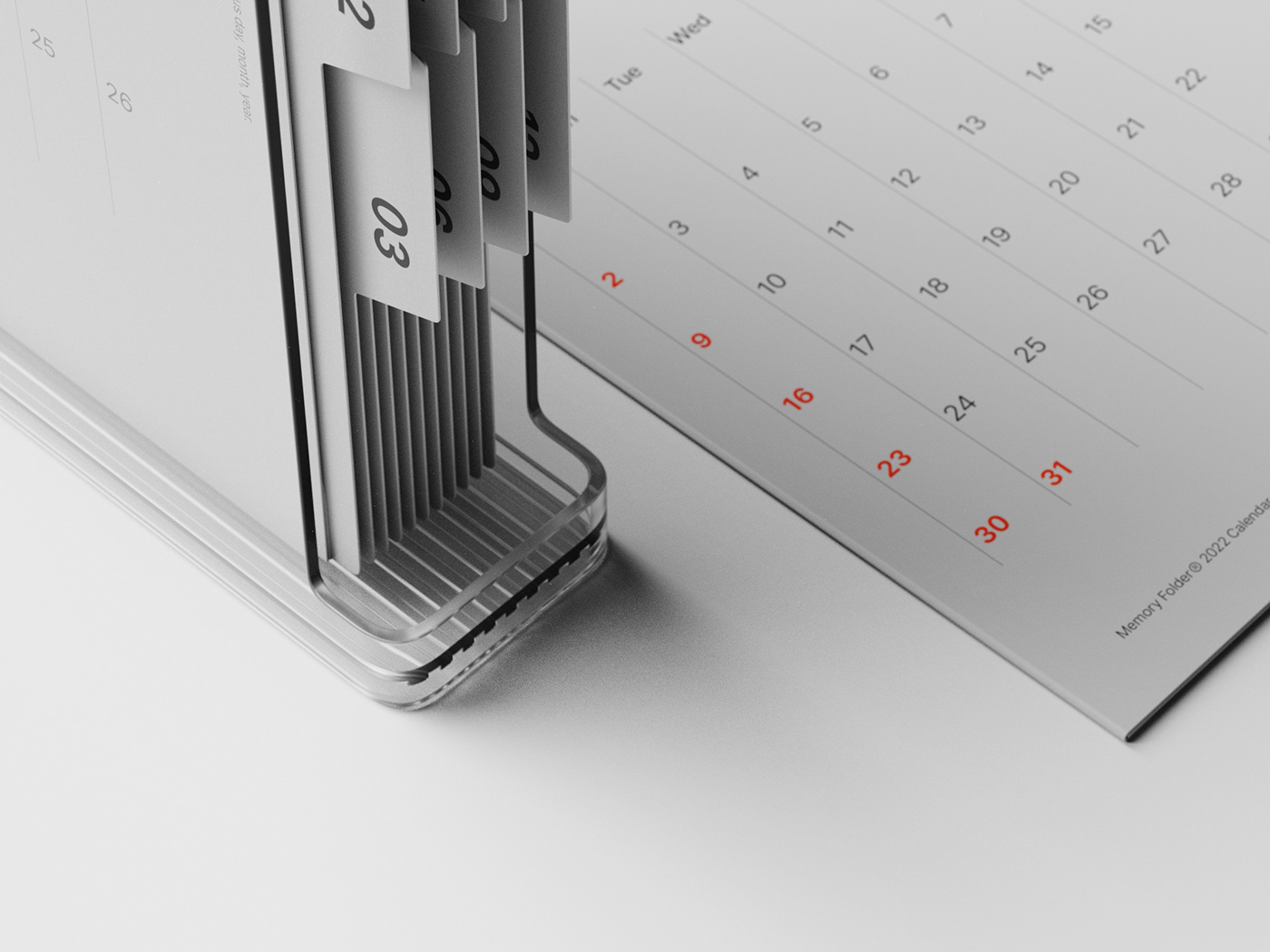 product design，calendar，Memory clip，