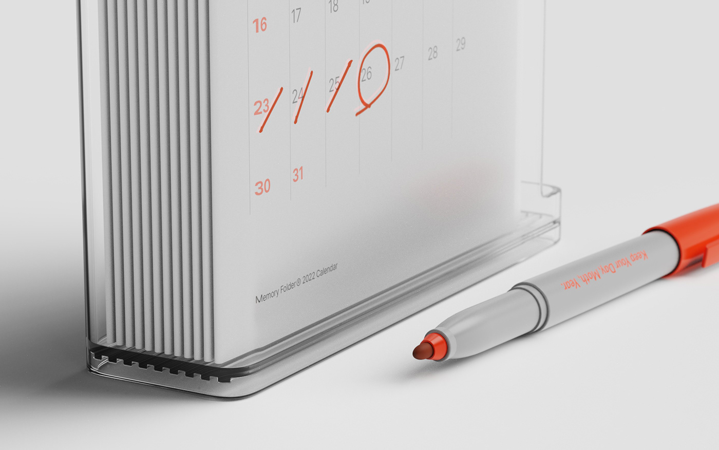 product design，calendar，Memory clip，