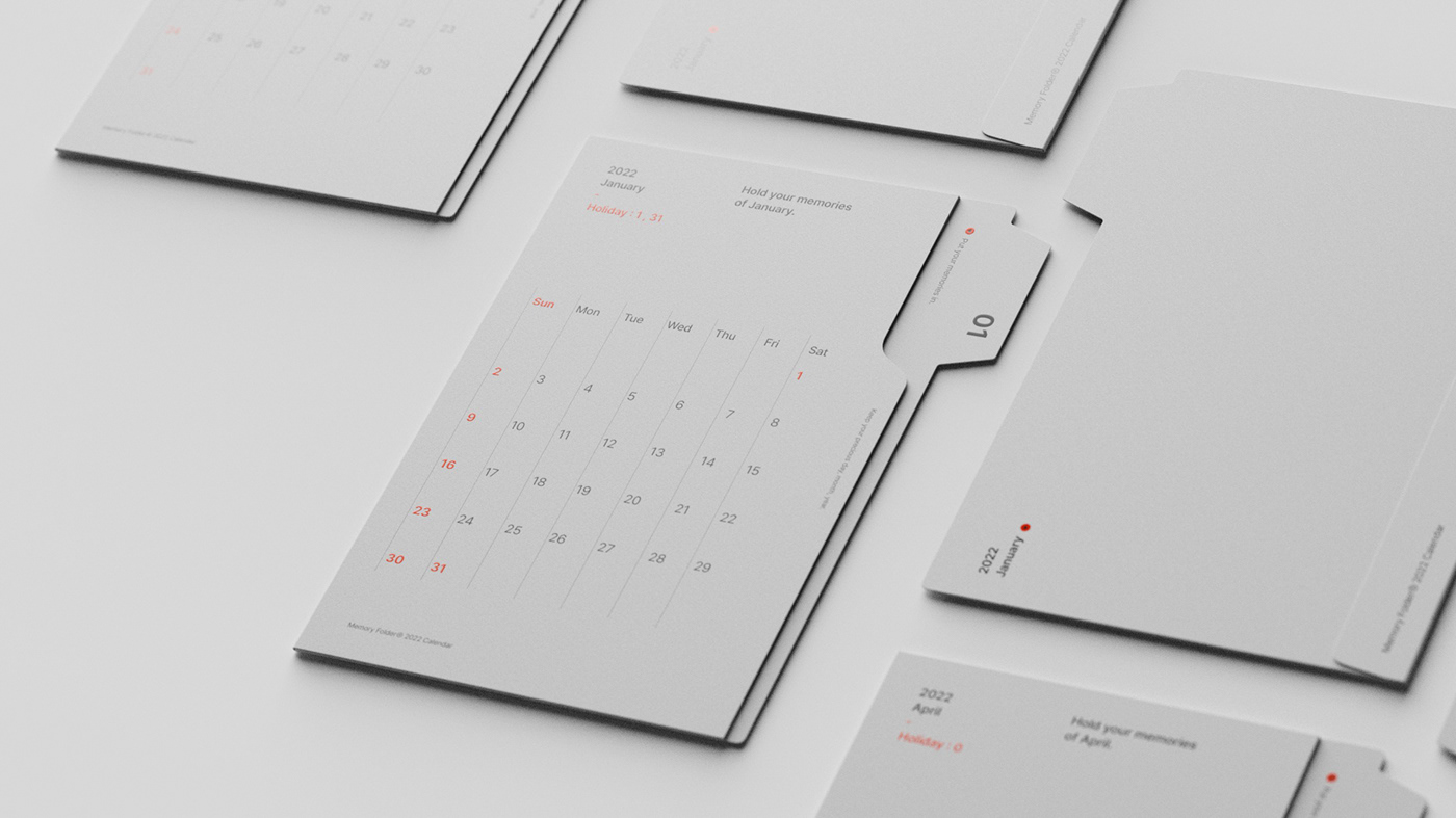 product design，calendar，Memory clip，