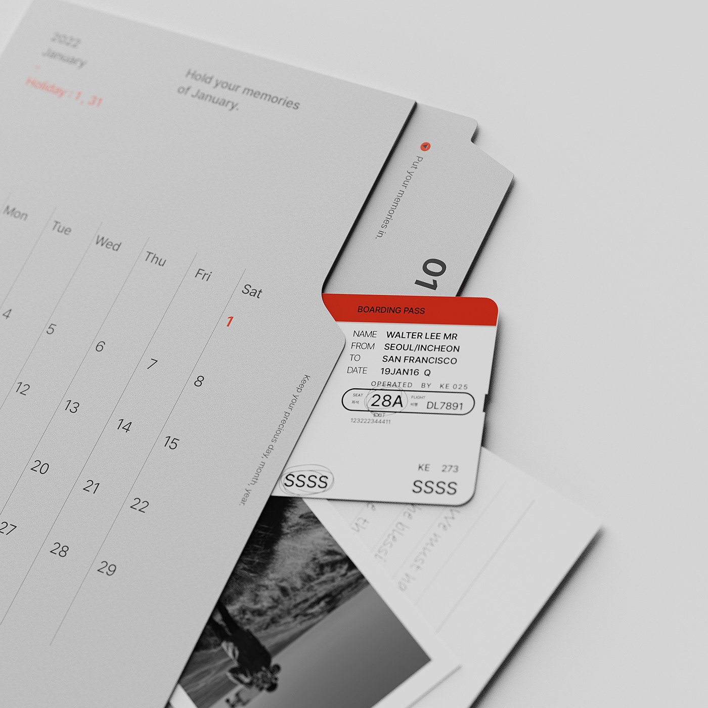 product design，calendar，Memory clip，