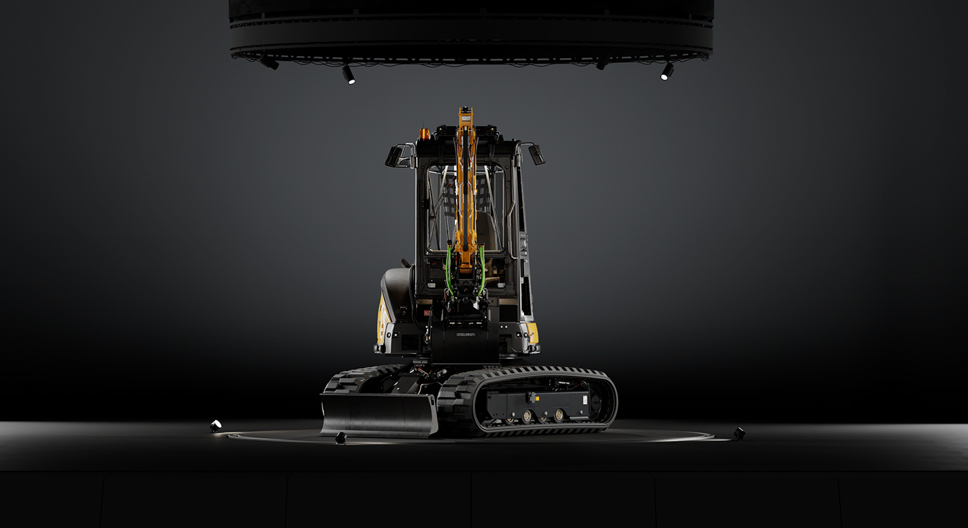 industrial design，excavating machinery，Model，