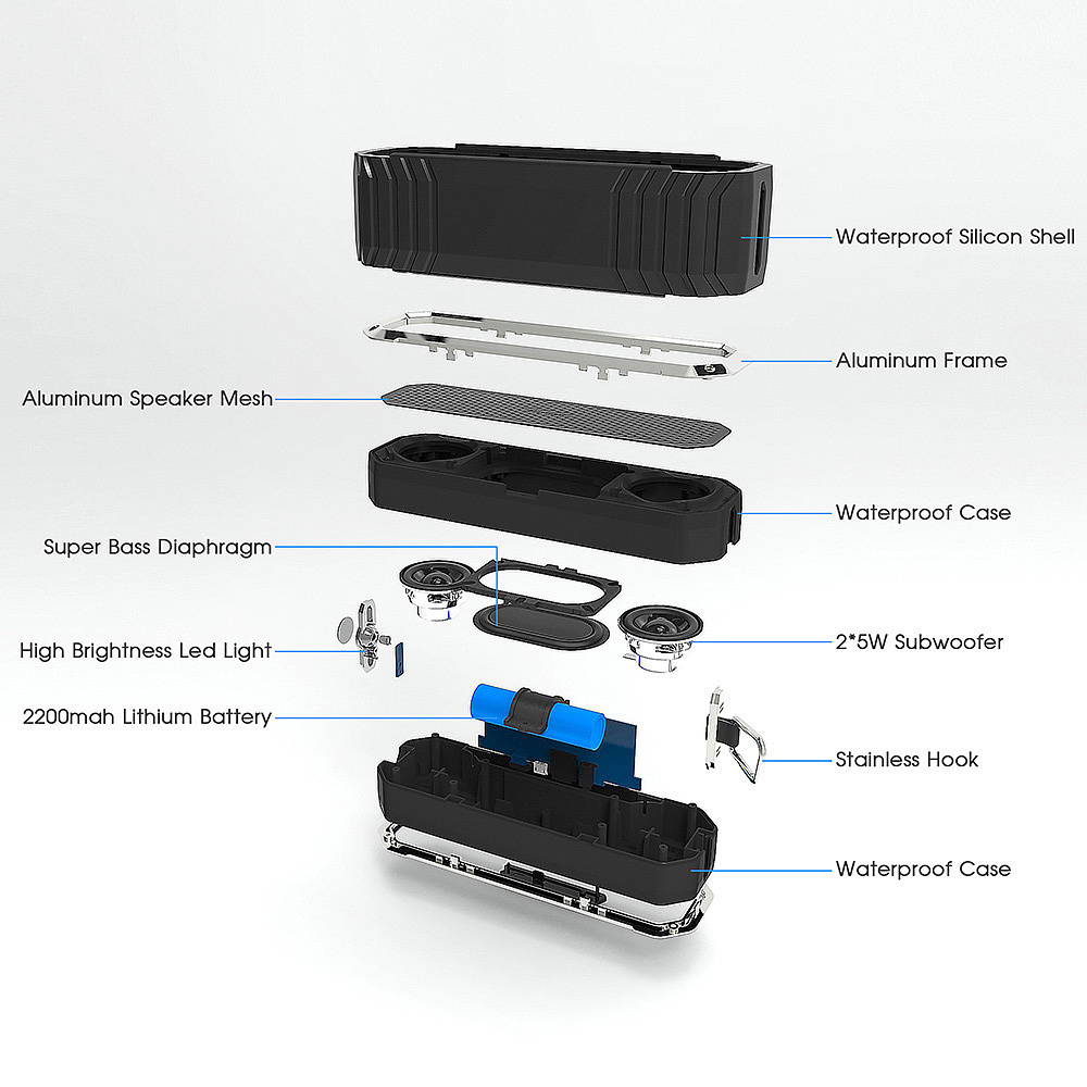 CSR 4.0，Bluetooth Speaker ，Fall prevention，waterproof，VTIN，