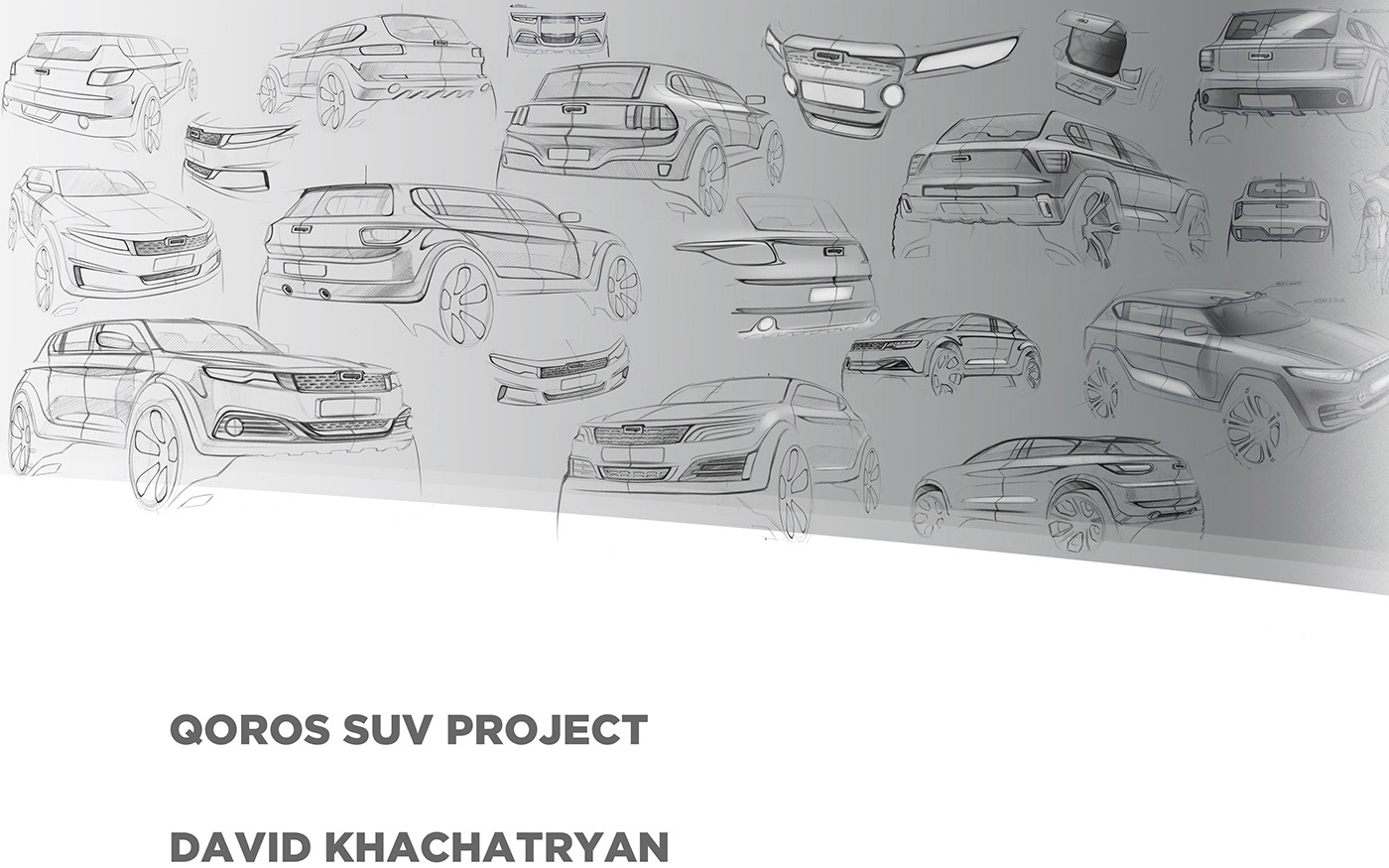 QOROS，suv，Automobile design，Hand drawn，draft，