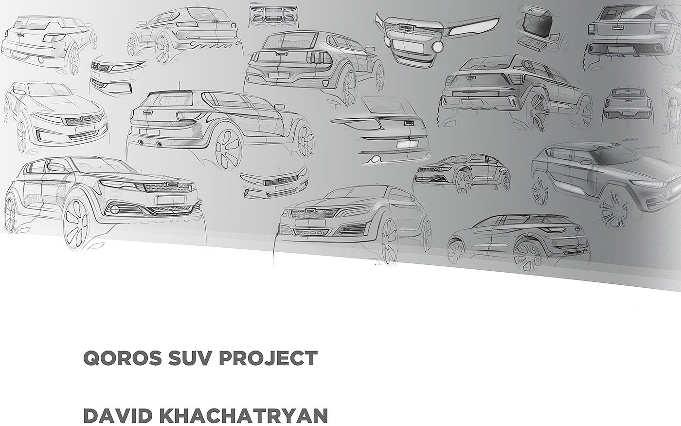 QOROS，suv，Automobile design，Hand drawn，draft，