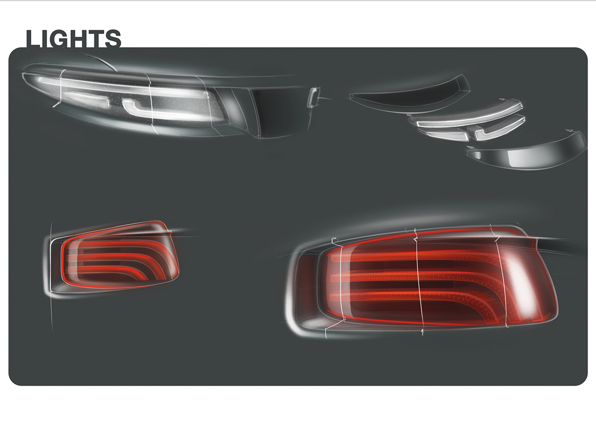 QOROS，suv，Automobile design，Hand drawn，draft，