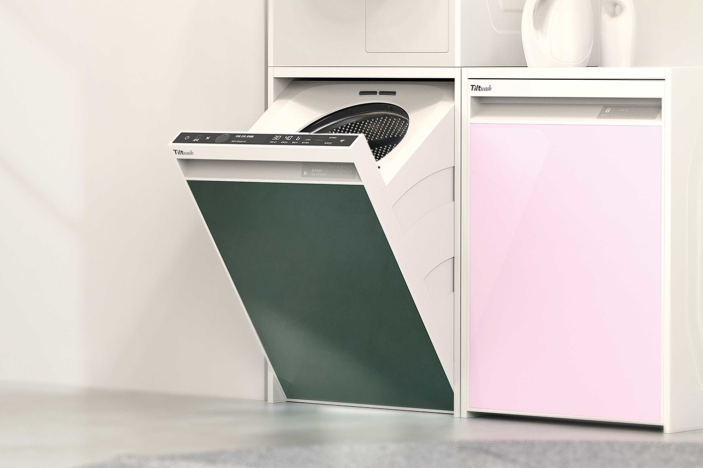 Washing machine，tilt，2021 red dot design concept award，