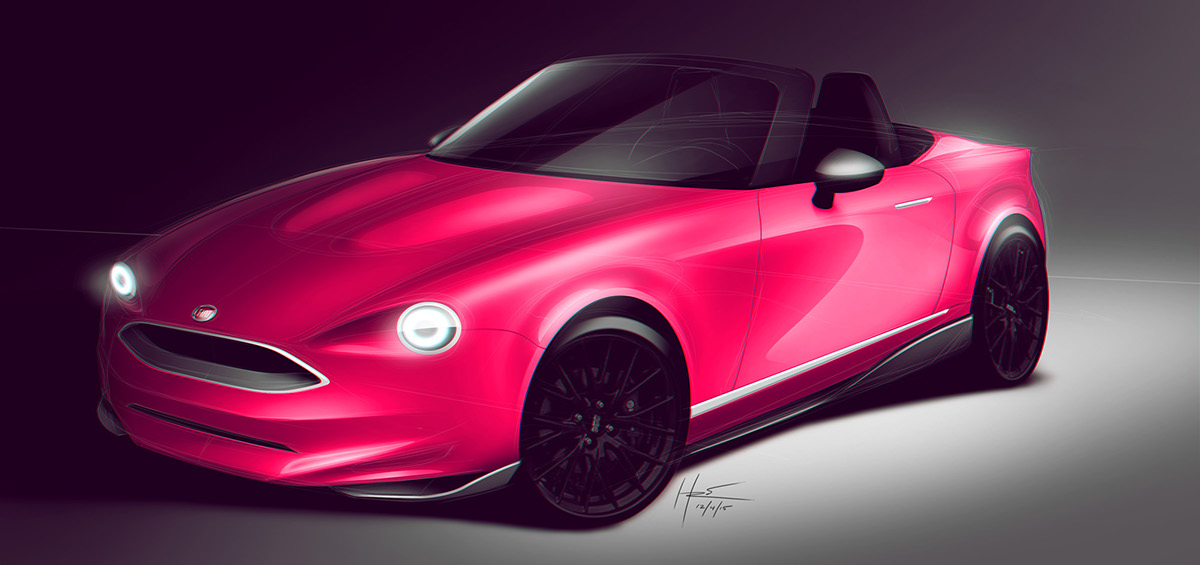 Hudson Rio，Hand drawn，Sketch，draft，favourite，selected，photoshop，ps，Automobile design，Render，
