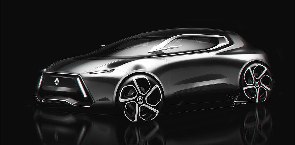 Hudson Rio，Hand drawn，Sketch，draft，favourite，selected，photoshop，ps，Automobile design，Render，