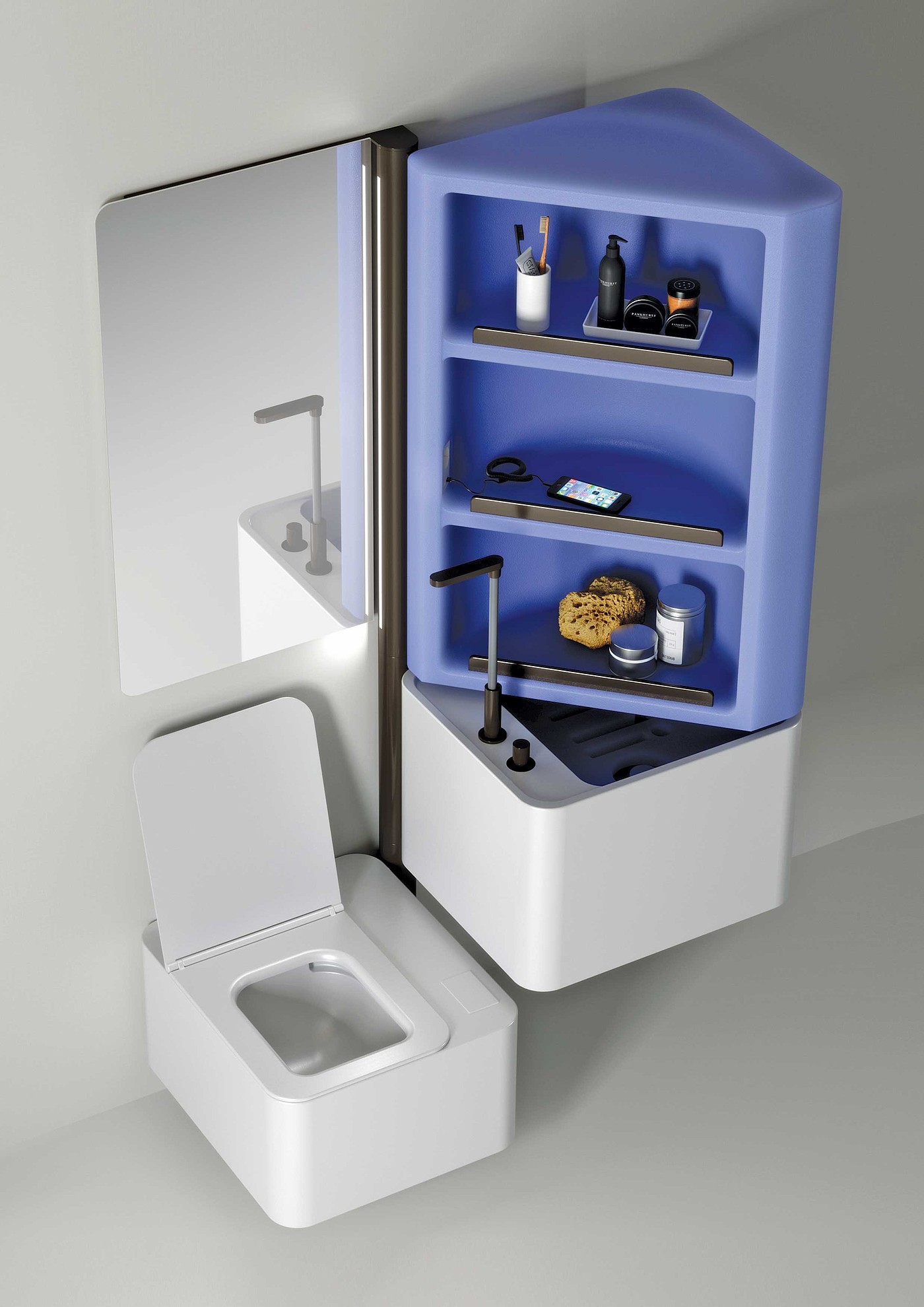 furniture，Shower Room，cabinet，Rotatable，2021 red dot design concept award，