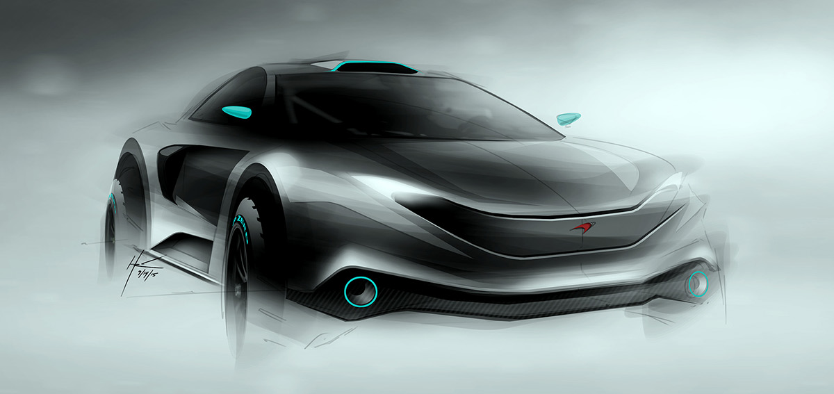 Hudson Rio，Hand drawn，Sketch，draft，favourite，selected，photoshop，ps，Automobile design，Render，
