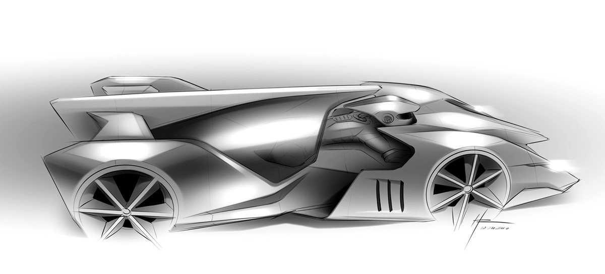Hudson Rio，Hand drawn，Sketch，draft，favourite，selected，photoshop，ps，Automobile design，Render，