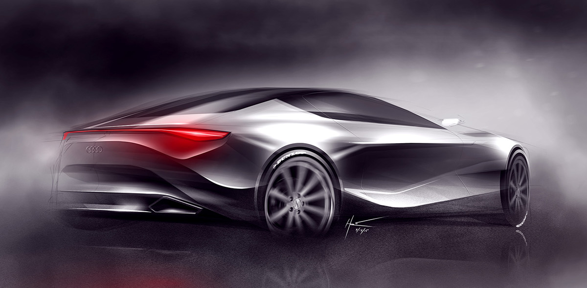 Hudson Rio，Hand drawn，Sketch，draft，favourite，selected，photoshop，ps，Automobile design，Render，