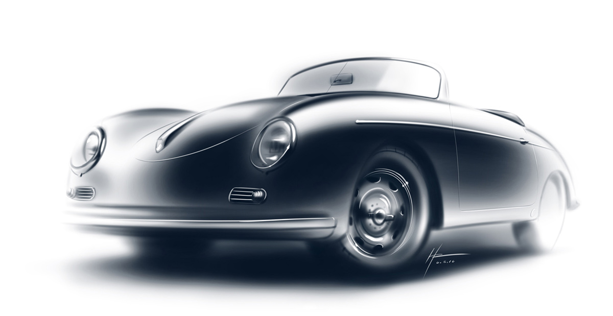Hudson Rio，Hand drawn，Sketch，draft，favourite，selected，photoshop，ps，Automobile design，Render，