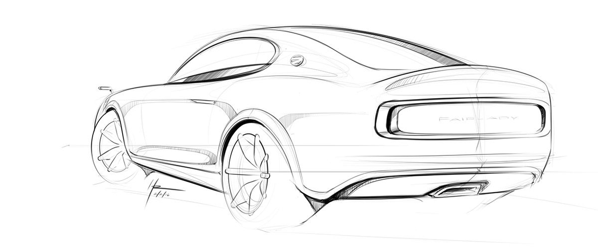 Hudson Rio，Hand drawn，Sketch，draft，favourite，selected，photoshop，ps，Automobile design，Render，