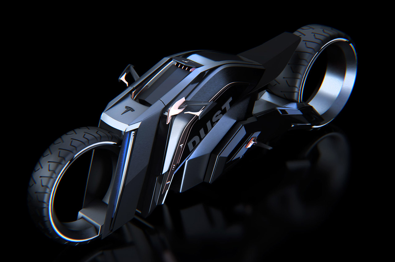 Tesla Bike Concept，motorcycle，Sense of vitality，Matte black，
