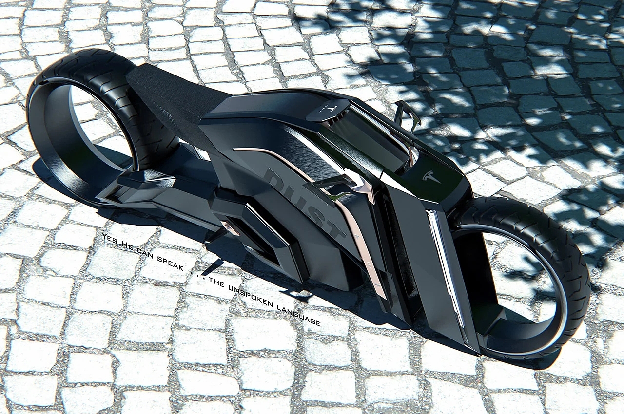 Tesla Bike Concept，motorcycle，Sense of vitality，Matte black，