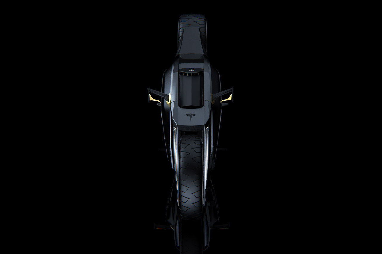 Tesla Bike Concept，motorcycle，Sense of vitality，Matte black，