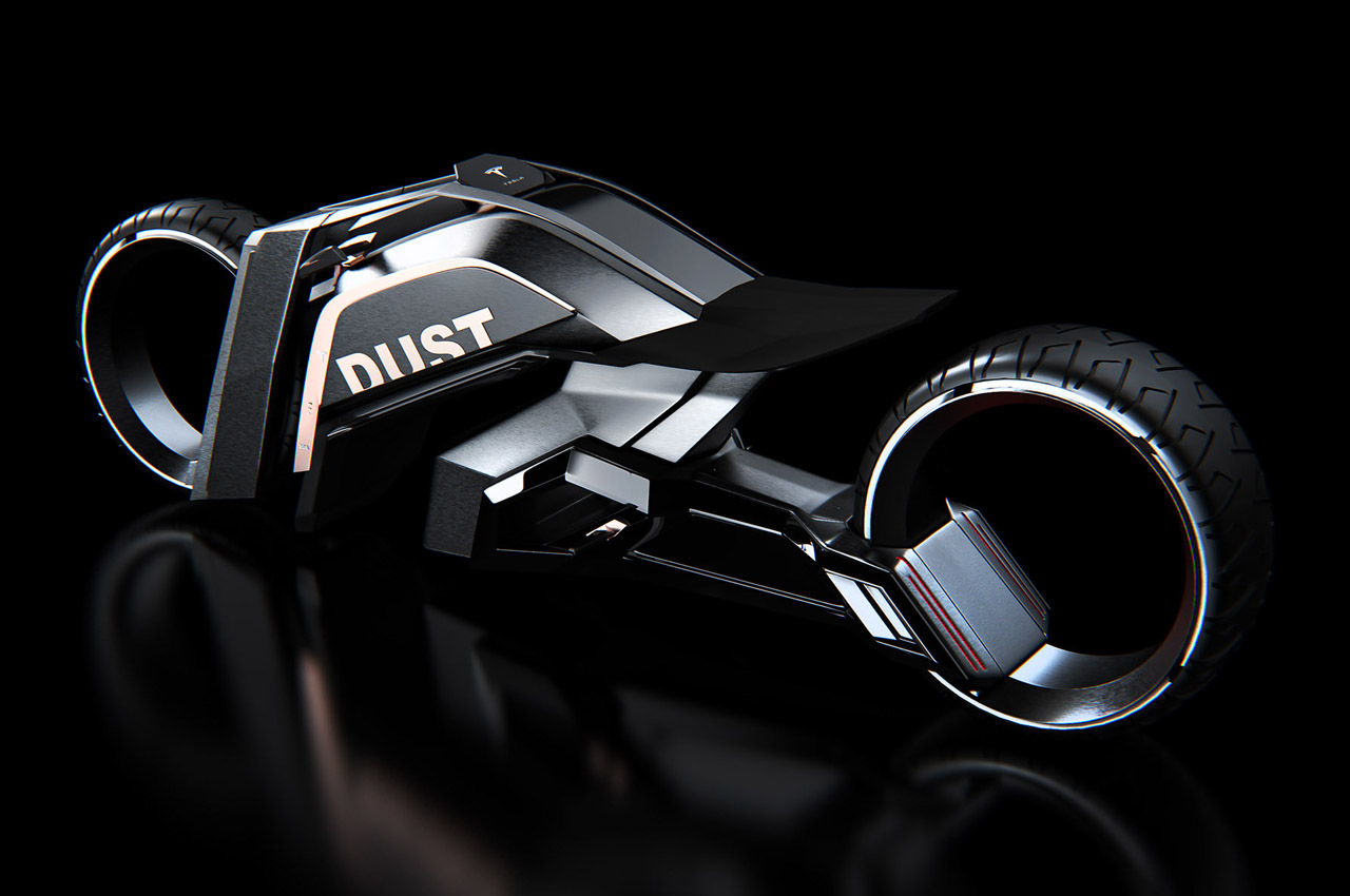 Tesla Bike Concept，motorcycle，Sense of vitality，Matte black，