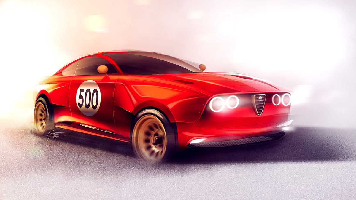 Hudson Rio，Hand drawn，Sketch，draft，favourite，selected，photoshop，ps，Automobile design，Render，