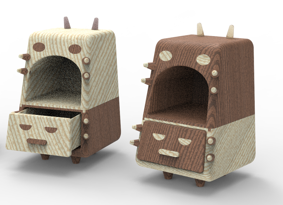 Children's storage cabinet，Children's bedside table，solid wood，