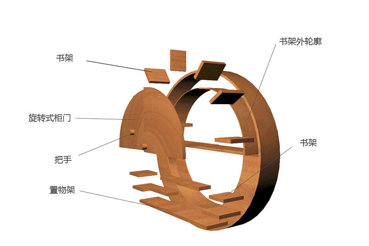 木质，倚墙式，书架，书柜，置物架，家具，