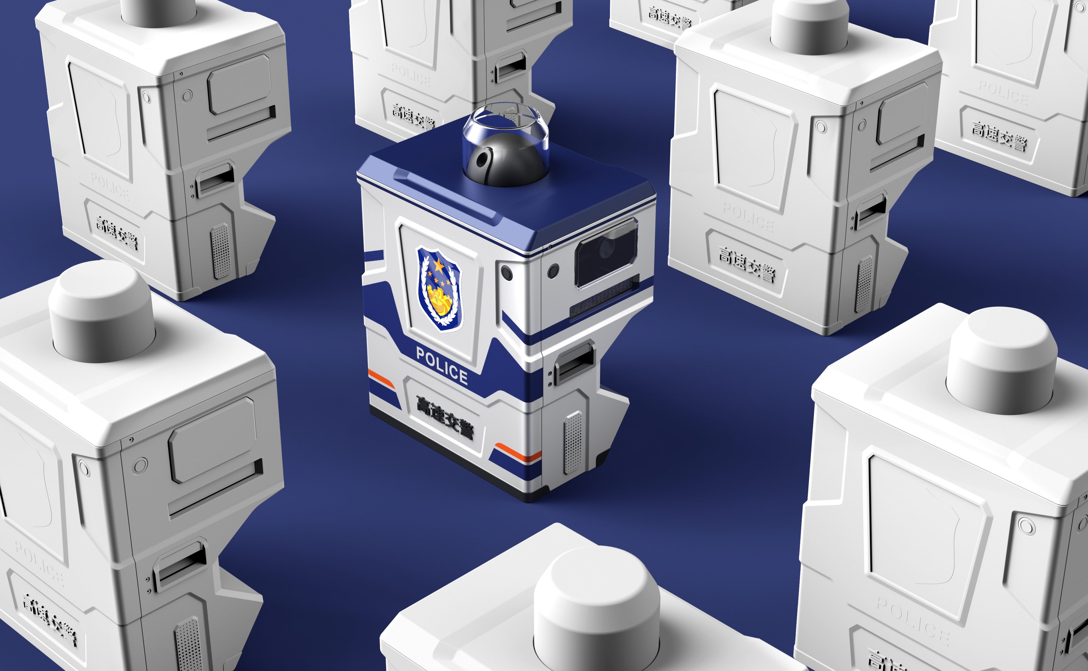 Grey design，High speed guardrail patrol machine，Patrol aircraft，Intelligent equipment，