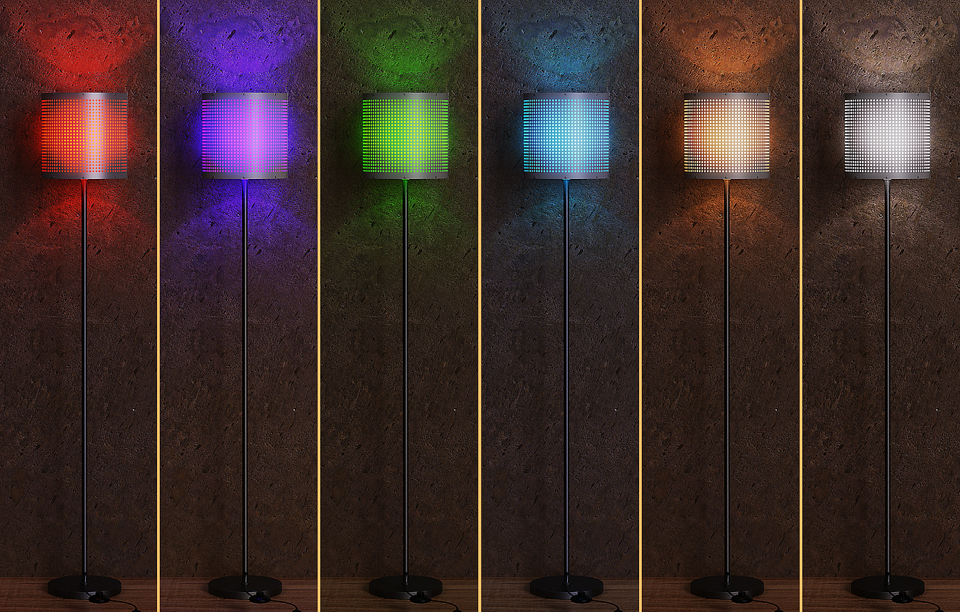 Realize the DIY modular design of floor lamp and reduce the packaging volume，