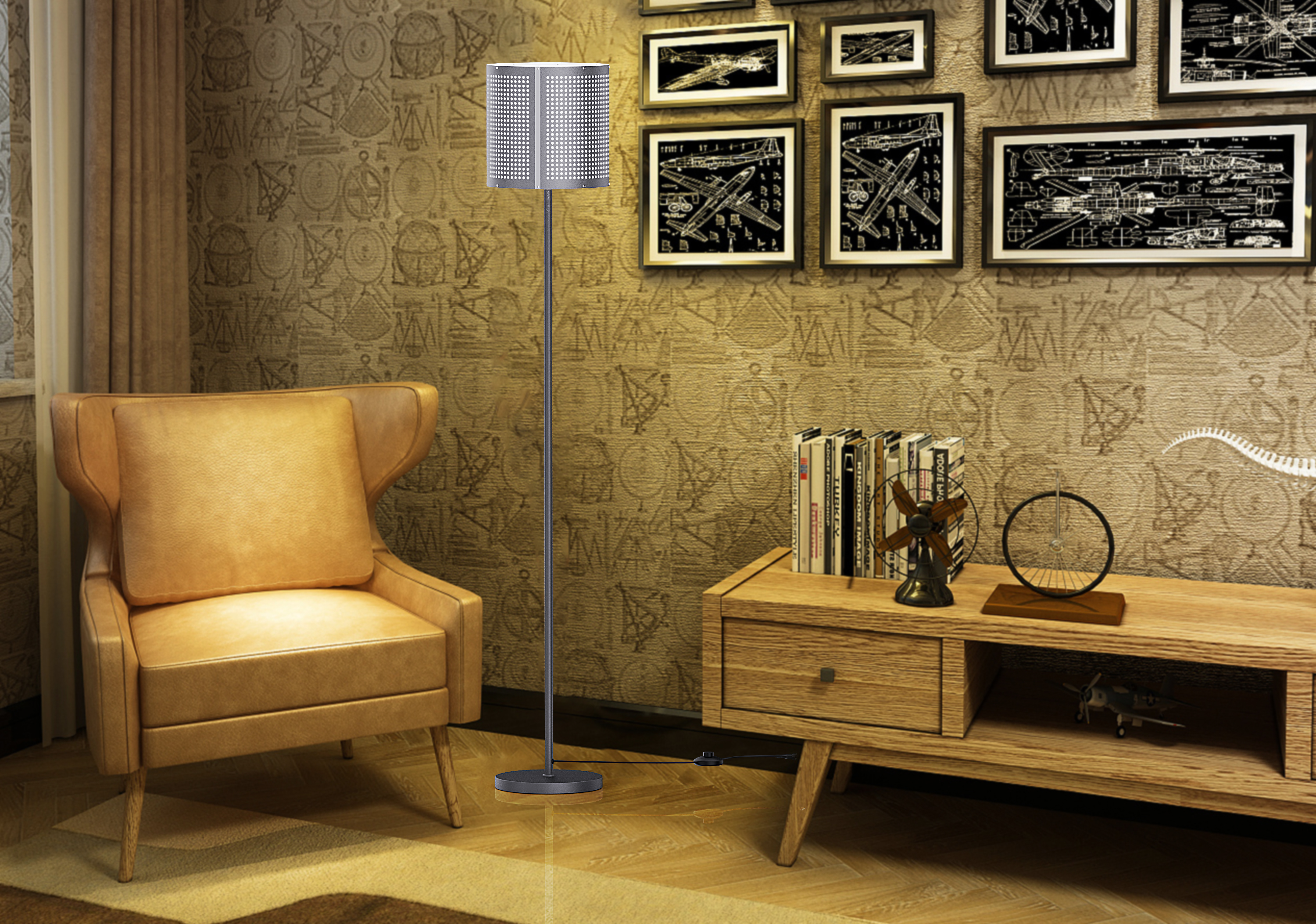 Realize the DIY modular design of floor lamp and reduce the packaging volume，