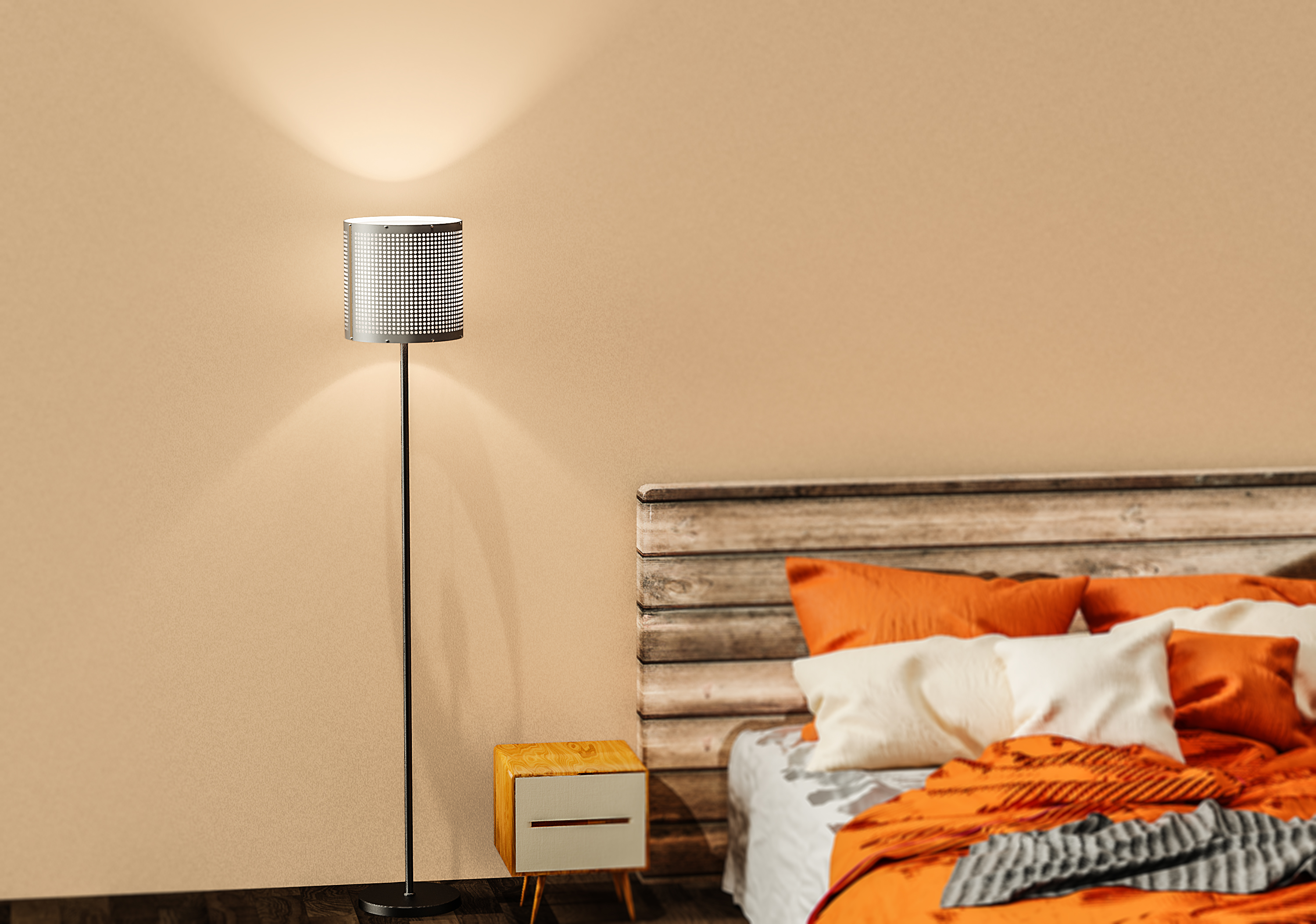 Realize the DIY modular design of floor lamp and reduce the packaging volume，