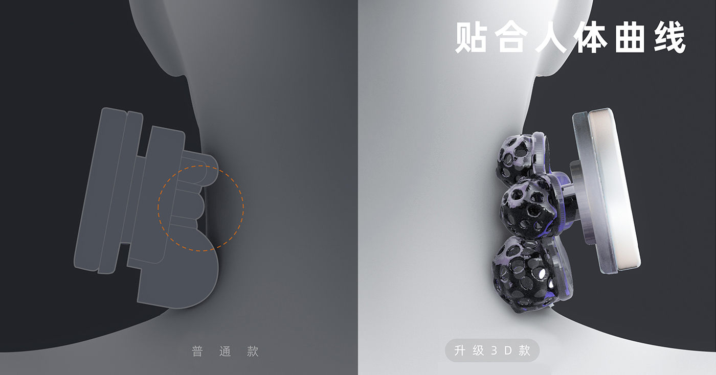 3D printing，Cervical massage instrument，healthy，science and technology，Royal rabbit ubunnys，gift，