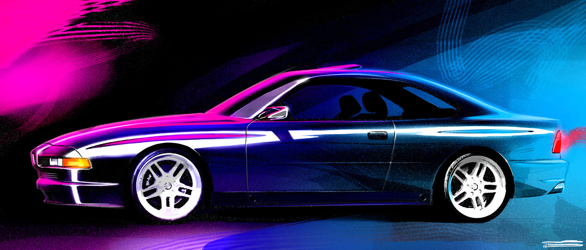 Automobile design，Ubee ，Render，Hand drawn，conceptual design，