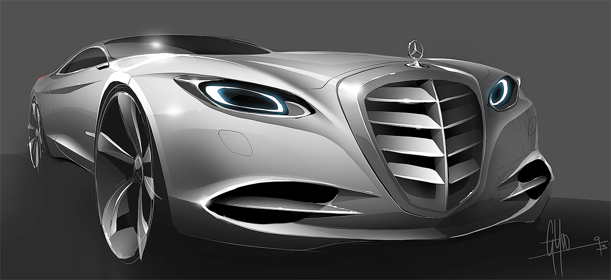 Automobile design，Ubee ，Render，Hand drawn，conceptual design，