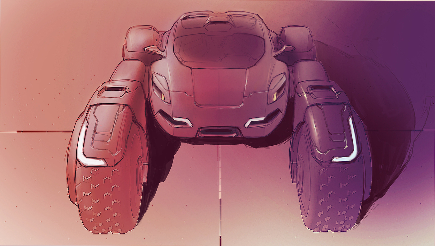 Automobile design，conceptual design，draft，Hand drawn，