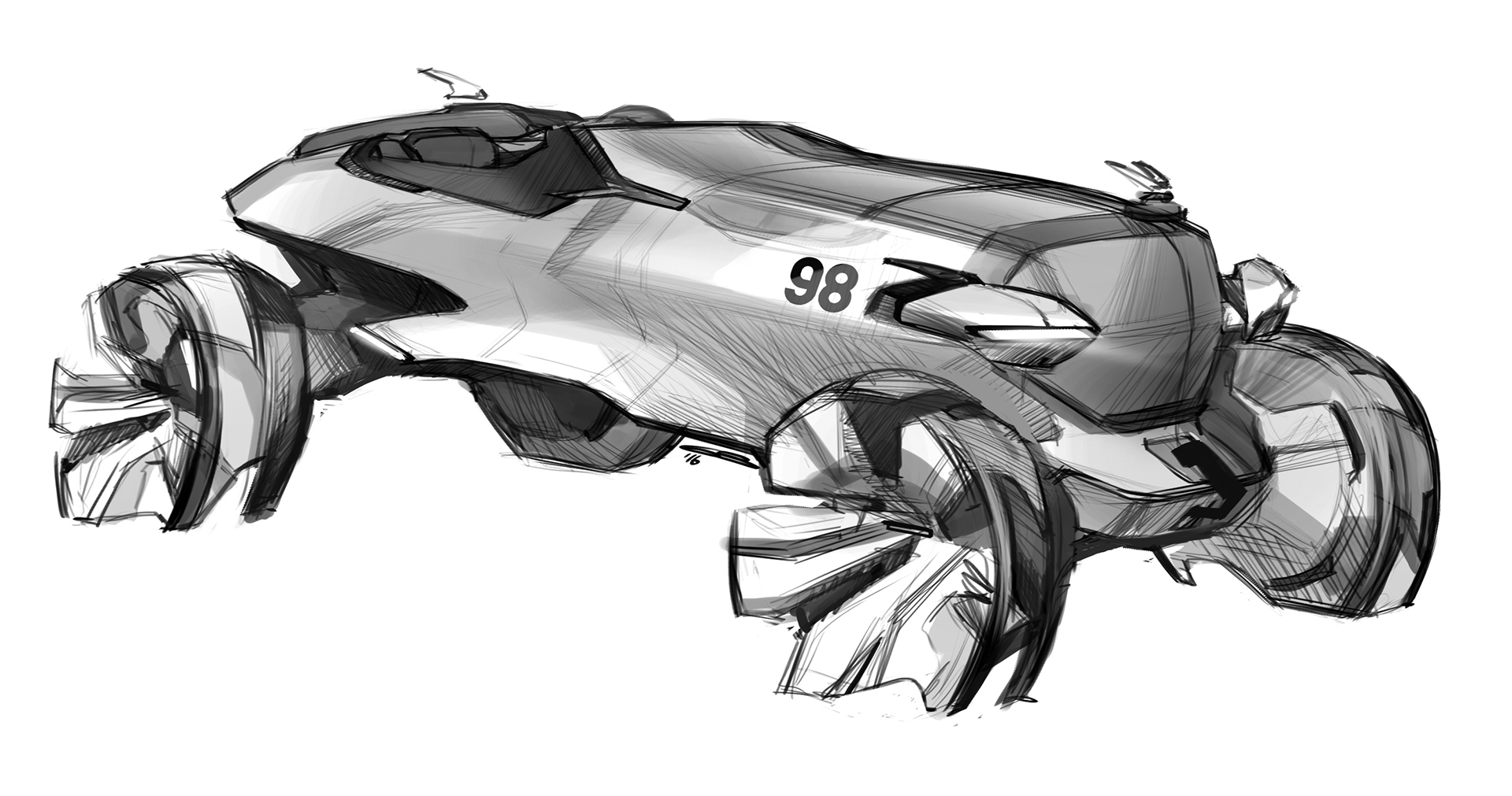 来自grigory butin的汽车设计手稿欣赏!