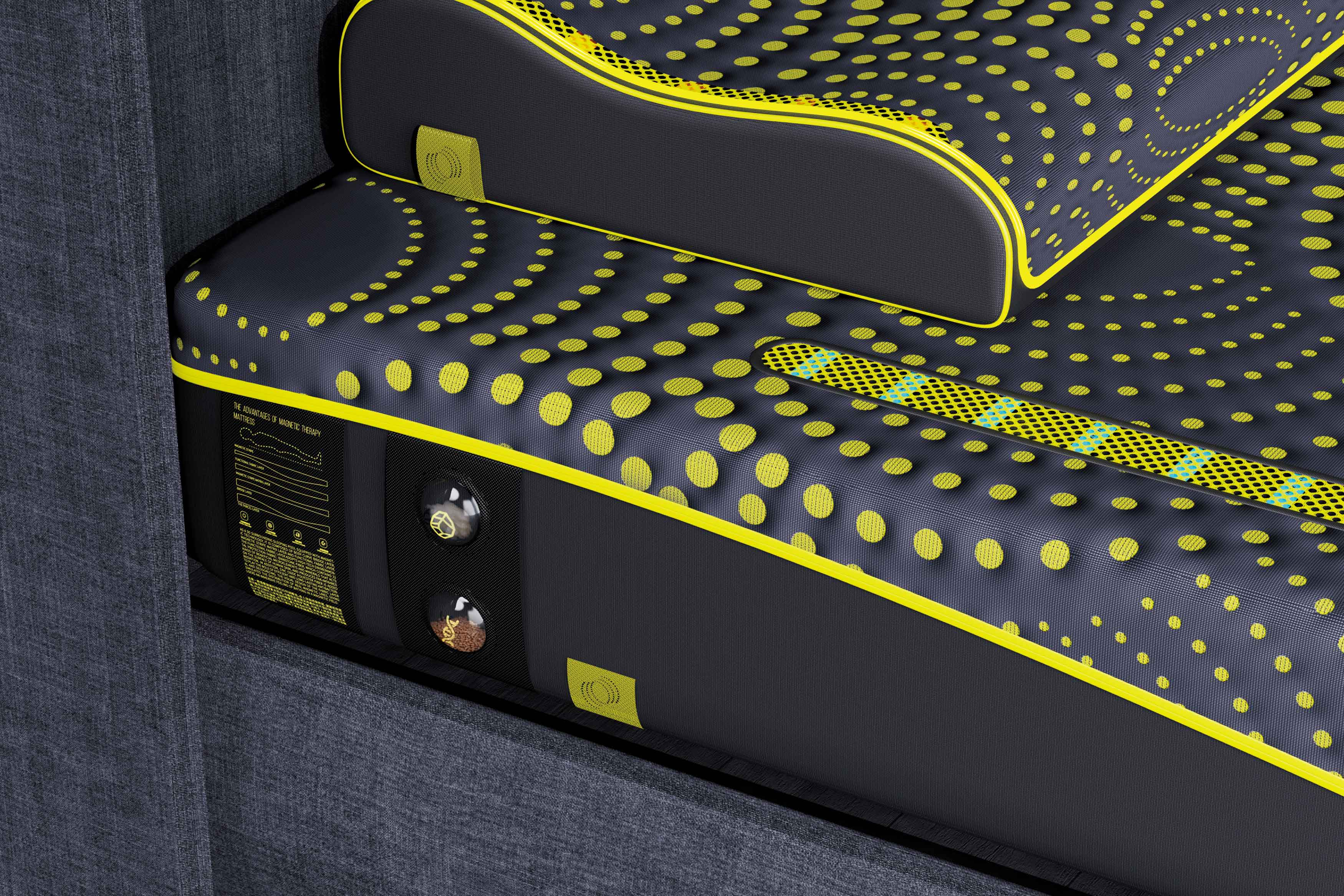 mattress，Spin magnetic technology，comfortable，2021 red dot design concept award，