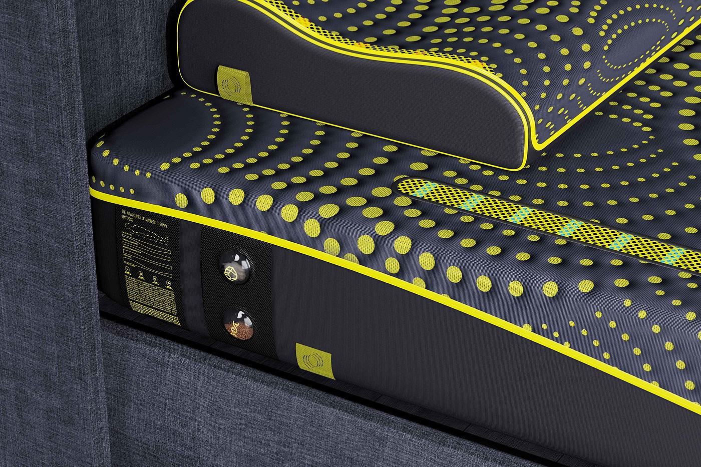 mattress，Spin magnetic technology，comfortable，2021 red dot design concept award，