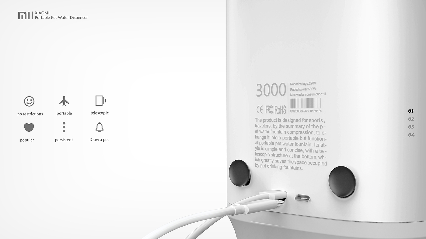 industrial design，Portfolio design，Pet drinking water，
