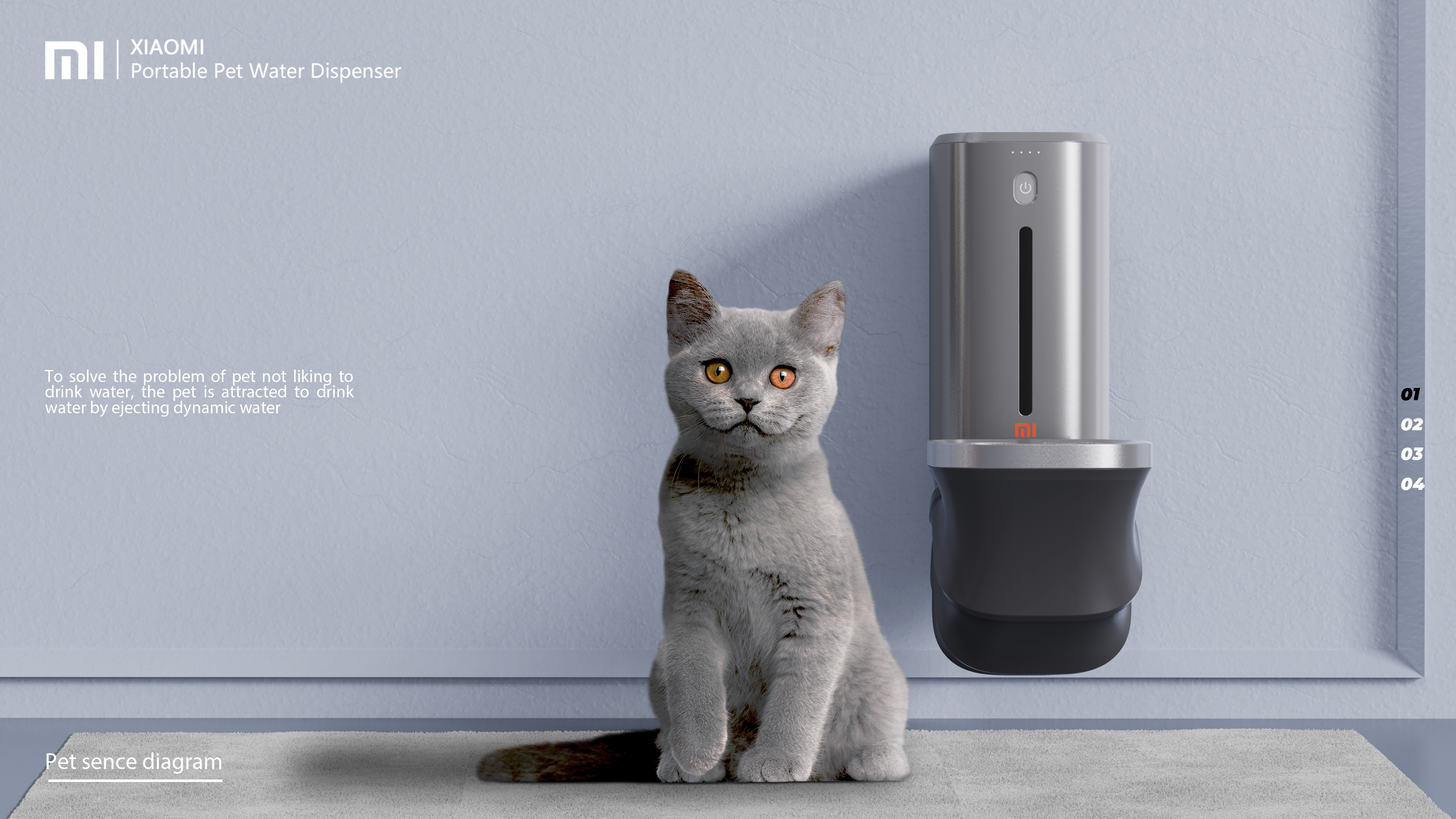 industrial design，Portfolio design，Pet drinking water，