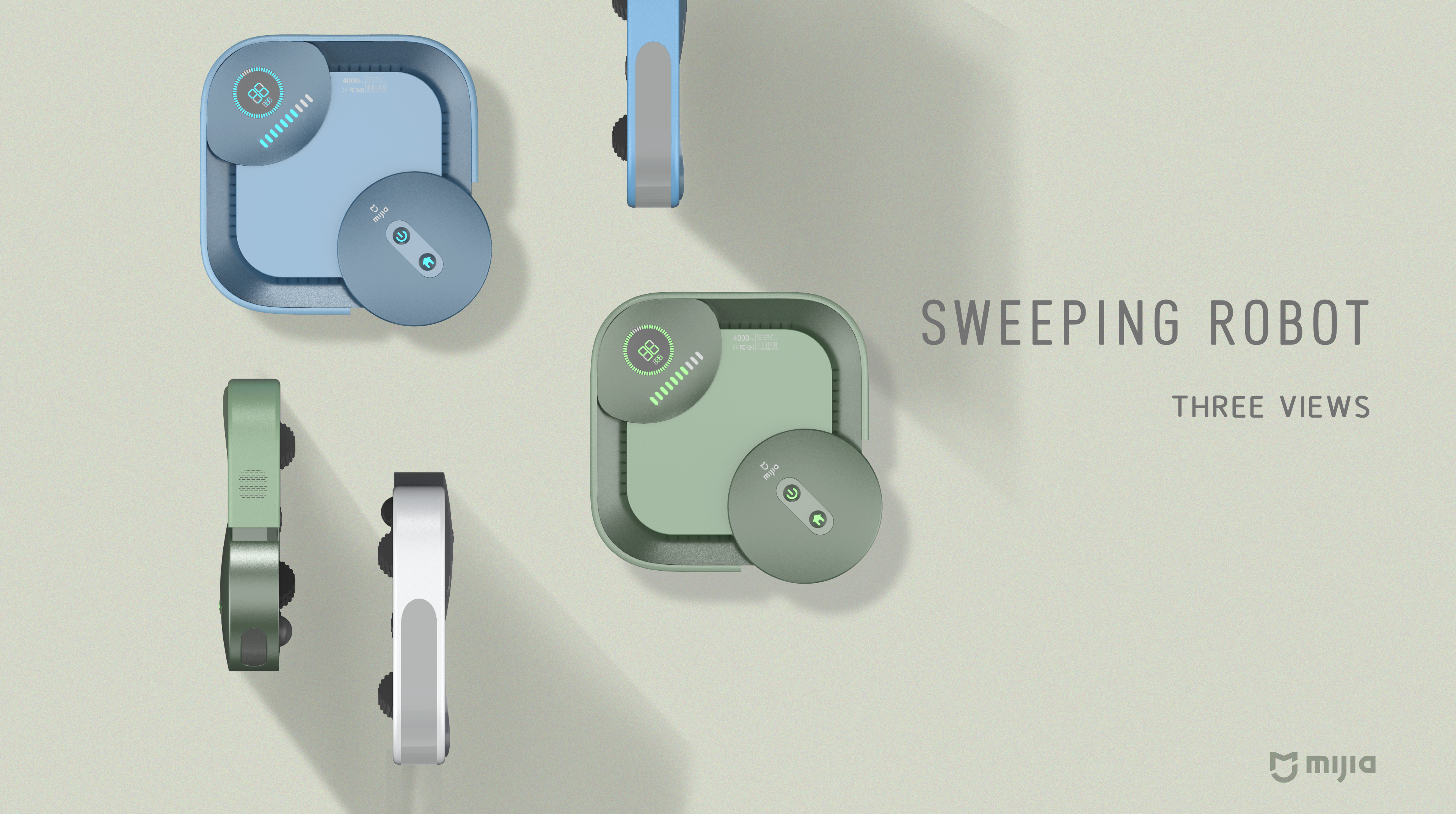 industrial design，Portfolio design，Sweeping robot，