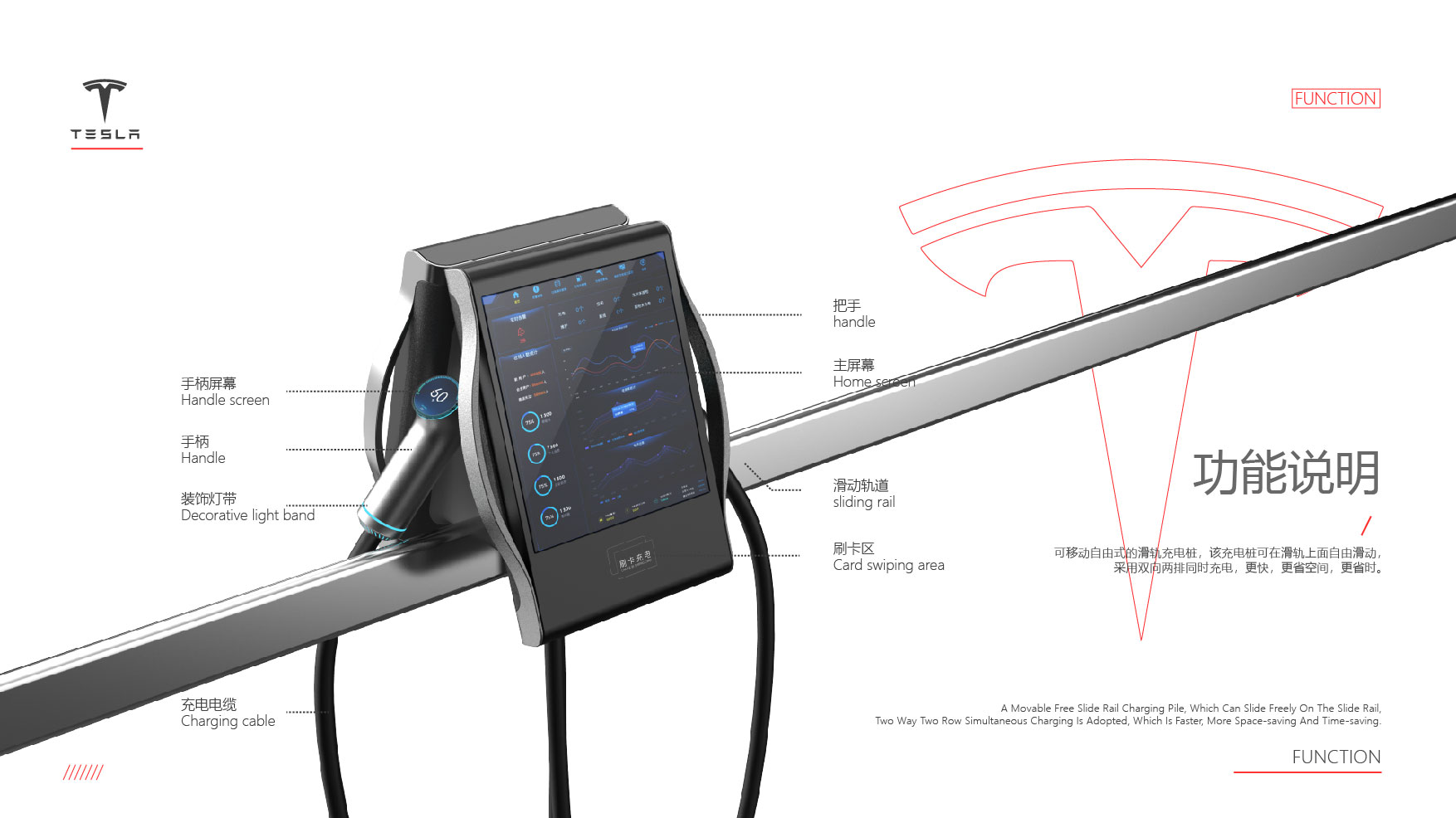industrial design，Portfolio design，Automobile charging pile，