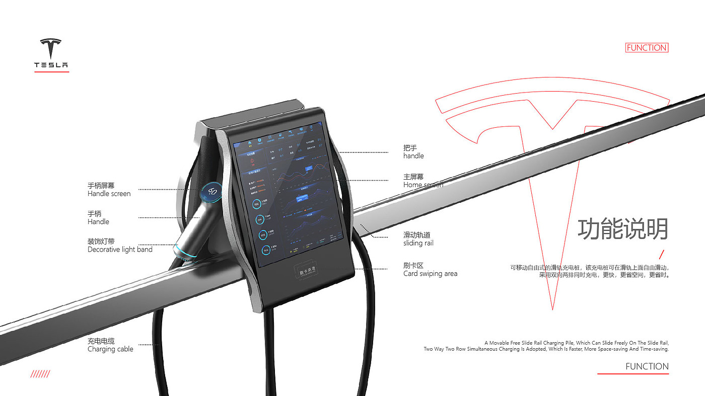 industrial design，Portfolio design，Automobile charging pile，