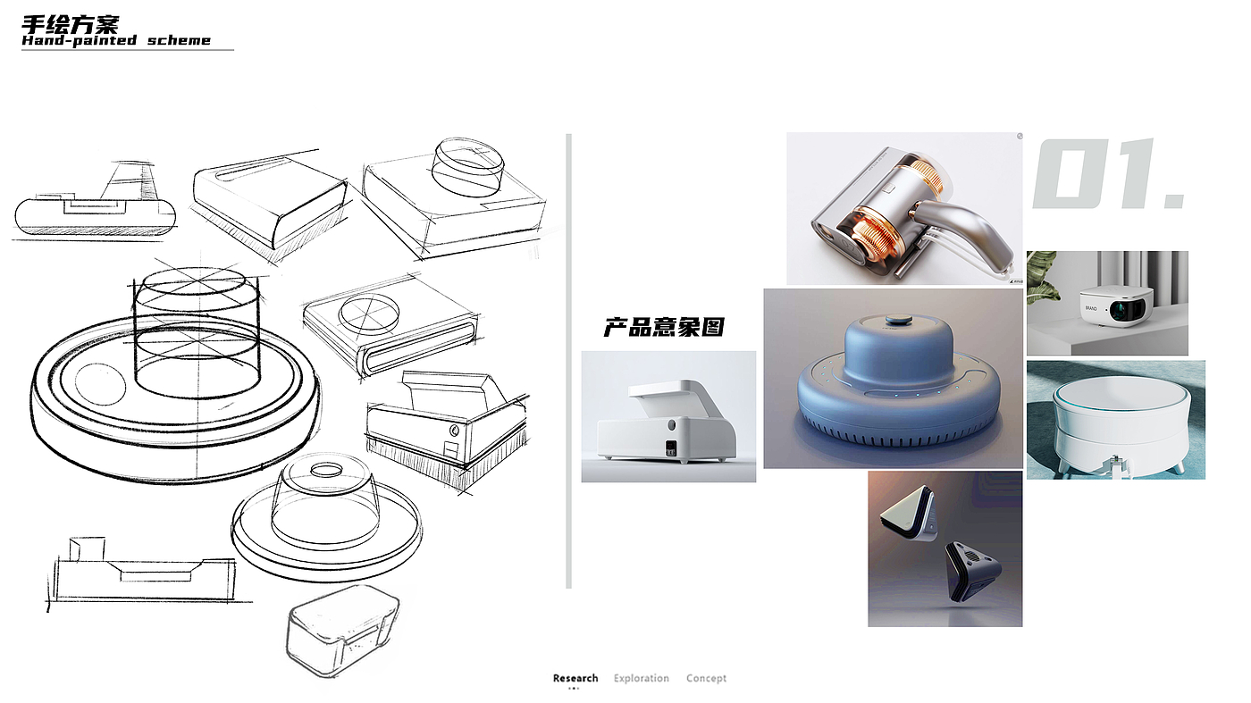 industrial design，Portfolio design，Sweeping robot，