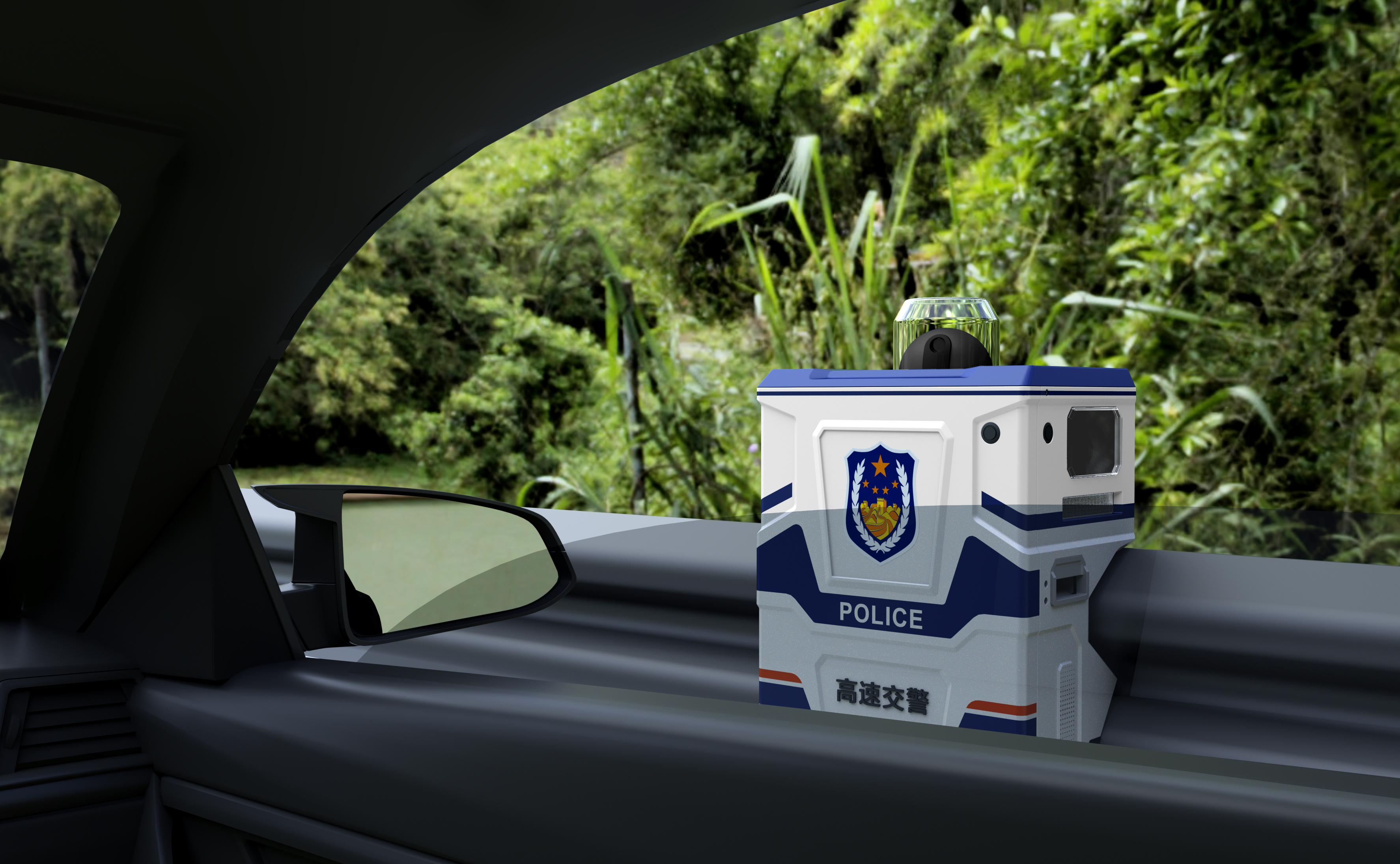 Grey design，High speed guardrail patrol machine，Patrol aircraft，Intelligent equipment，