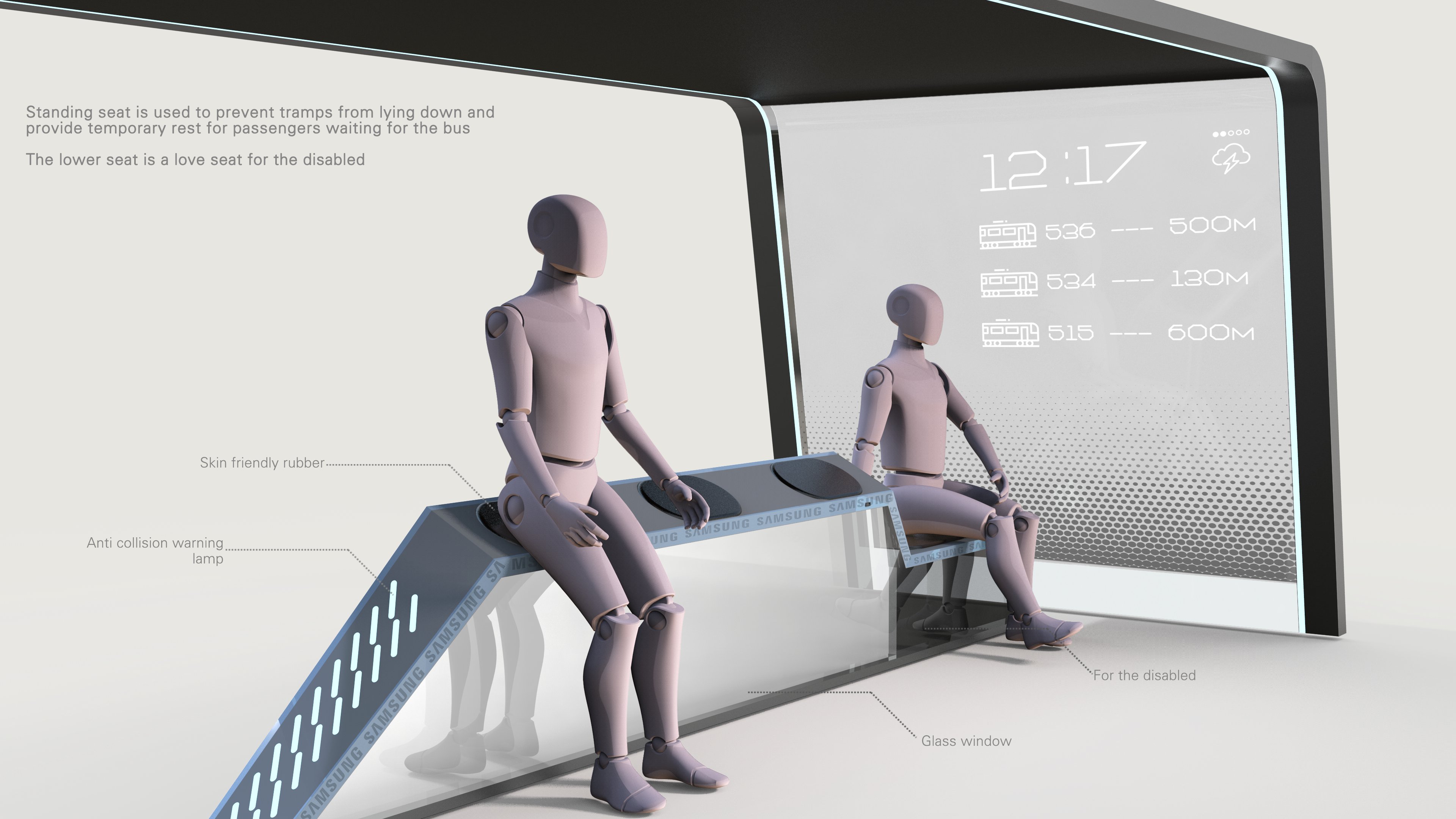 industrial design，Portfolio design，Public seat，