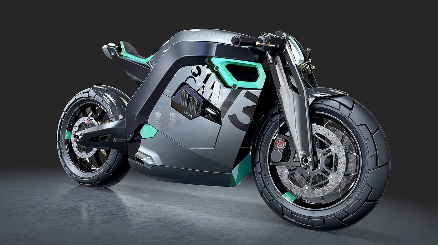 Street cafe，motorcycle，locomotive，Bicycle，