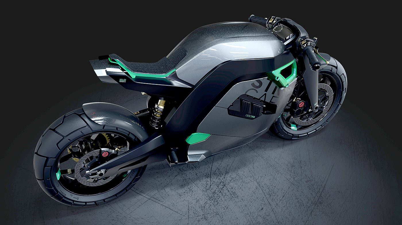 Street cafe，motorcycle，locomotive，Bicycle，