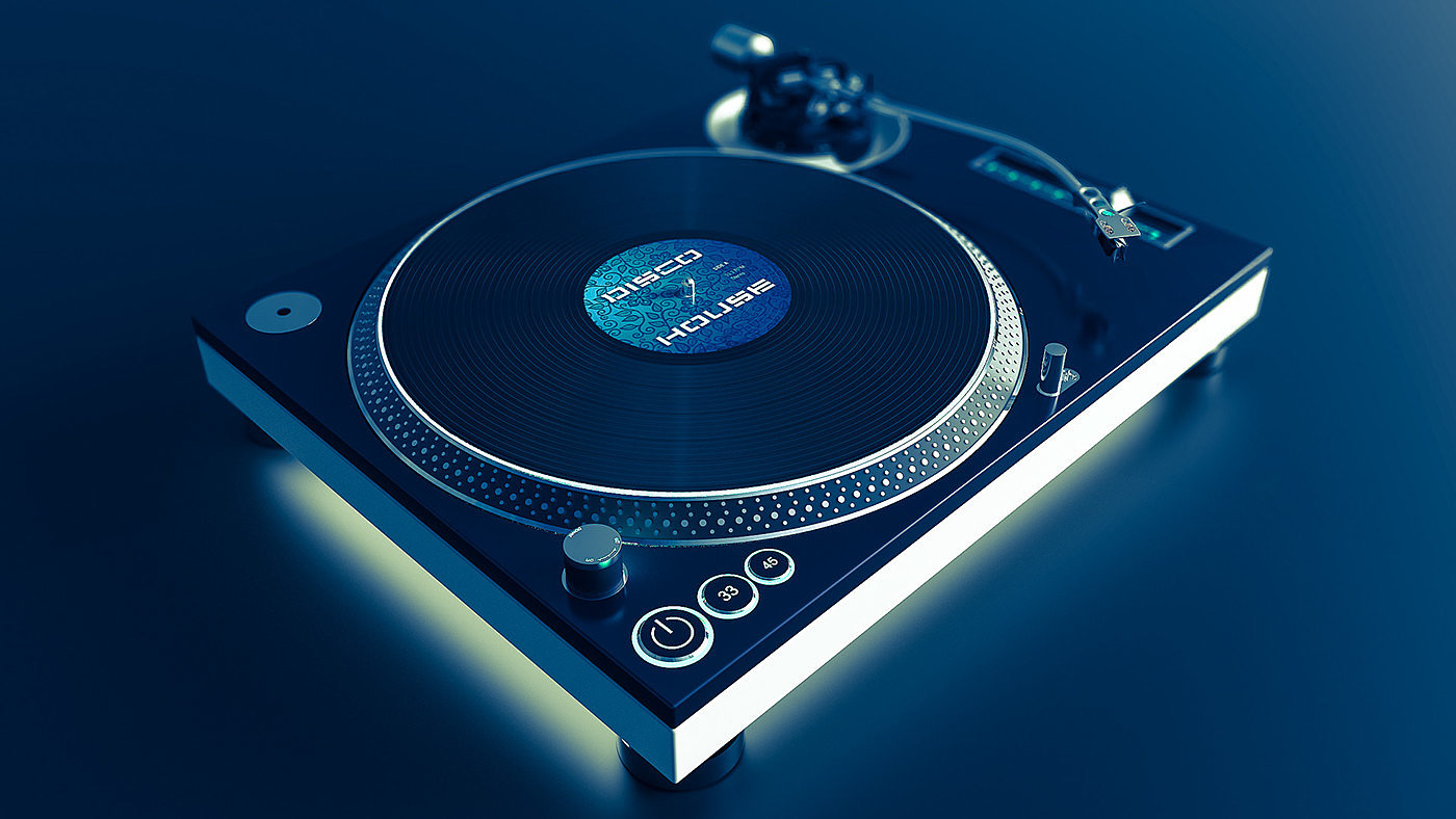 play，music，Nostalgia，a record player，