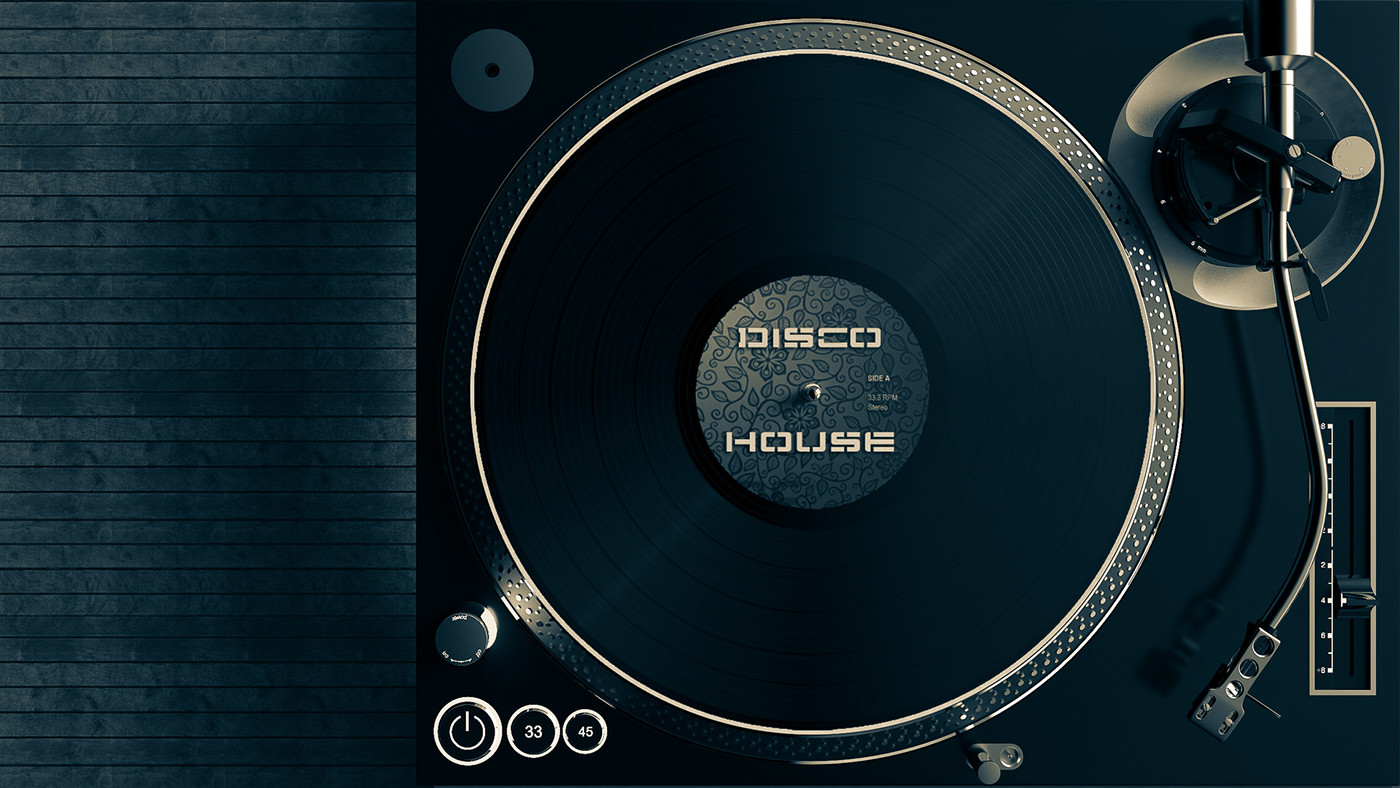 play，music，Nostalgia，a record player，