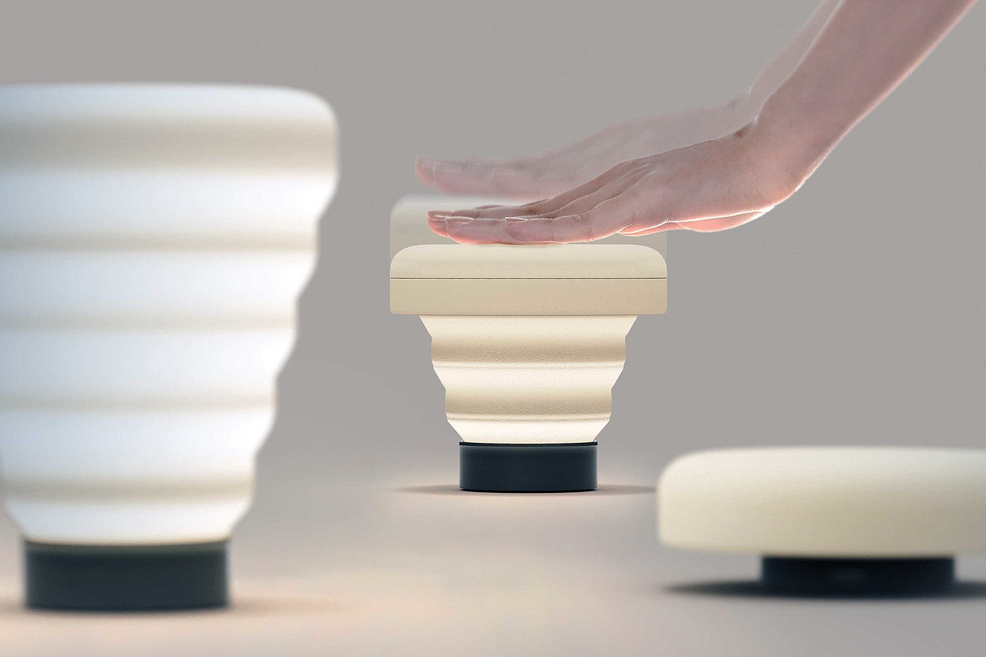 lamp，Portable，Foldable，interactive，2021 red dot design concept award，