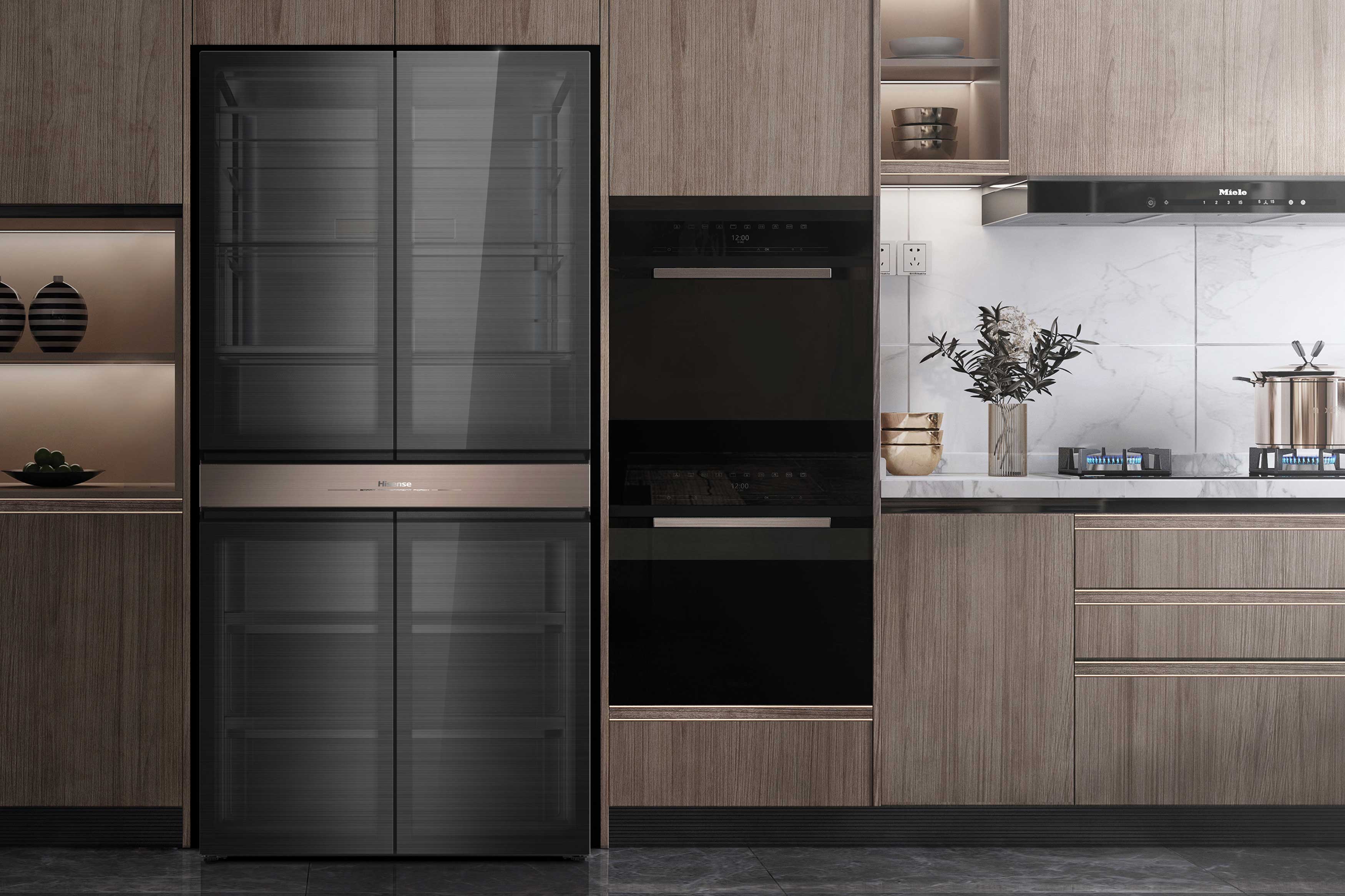 Refrigerator，Full transparent door，Metal interior，2021 red dot design concept award，